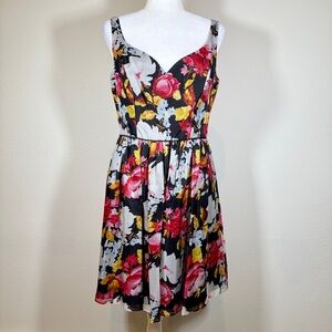 Jill Stuart Silk Floral Sleeveless Mini Dress Size 10